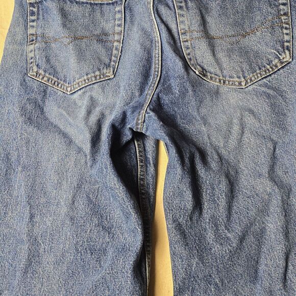 VINTAGE Anchor Blue Baggy Men Jeans 40x30 Blue Denim Skateboard Street Wear‎ Y2K - Picture 12 of 16